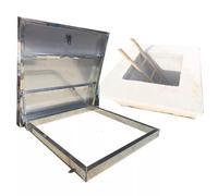 Copertura per portello per soffitta in acciaio inossidabile 304 resistente alle intemperie, pannello di accesso inclinabile per ispezioni interne/esterne, trappola per pavimento (interno: 75 x 80 cm