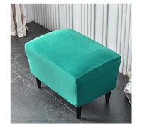 Copertura per pouf elasticizzata, in velluto, antiscivolo, con fondo elastico per una facile vestibilità, copertura rettangolare per pouf