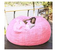 Copertura per pouf gigante (non riempita), rotonda, morbida, per soggiorno, 1,8 m, colore: rosa, perfetta per decorare la casa, per sedersi comodamente e per un uso versatile