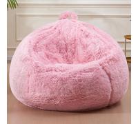 Copertura per pouf in finta pelliccia, morbida, soffice e antiscivolo, per una comoda seduta in salotto, camera dei bambini e molto altro ancora