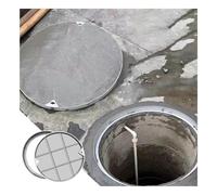 Copertura per pozzetti in acciaio inox, coperchio a scomparsa con cornice, coperchio per gulli, con base, per ispezione, invisibile, Antipioggia e impermeabile(50 * 50cm/19.6 * 19.6in)