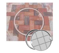 Copertura per pozzetti in acciaio inox, Robusto coperchio a scomparsa con cornice, con base, per ispezione, invisibile, per scene interne ed esterne(80 * 80cm/31.5 * 31.5in)