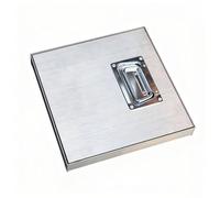 Copertura per pozzetto con apertura a 90° con manico, 40 cm, piastra di drenaggio, ideale per contatori dell'acqua, manutenzione, fognature, coperchio di accesso, design resistente