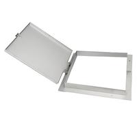 Copertura per pozzetto, coperchio per fossa settica, copertura fognaria in acciaio rinforzato per cortile, 80 x 80 cm, soluzione di drenaggio delle acque reflue durevole e affidabile