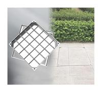Copertura per pozzetto in acciaio inox, 100 x 100 cm, design a blocchi da incasso, resistente alle intemperie, durevole, copertura per fossa settica, look invisibile per una maggiore sicurezza