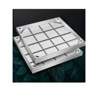 Copertura per pozzetto in acciaio inox, coperchio quadrato per camera di ispezione per terrazze e giardini, durevole e resistente alle intemperie