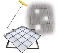 Copertura per pozzetto settica quadrata resistente, coperchio rimovibile per vialetto, autostrada, uso esterno, dimensioni personalizzate 80 x 80 cm, con telaio, copertura per lavabo da incasso