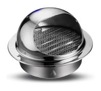 Copertura per presa d'aria, Copertura for sfiato aria emisferica in acciaio inossidabile 304, for asciugatrice, soffitto a parete, argento, diverse dimensioni(60mm/2.4in)