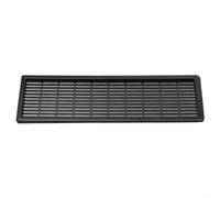Copertura per presa d'aria in ABS color argento, 60 mm, rete anti-mosca | Rete per insetti integrata, previene le mosche, rettangolare 60 mm, plastica ABS, finitura argento