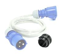 Copertura per presa di corrente forte, rapida manipolazione sicura, protezione spina di corrente, protezione officina, protezione spruzzi d'acqua, polvere (1, nero, spina Caravan 3 poli 16A)