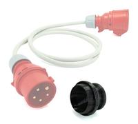 Copertura per presa di corrente forte, rapida manipolazione sicura, protezione spina di corrente, protezione officina, protezione dagli spruzzi d'acqua, polvere (1, nero, spina ad alta corrente 5 poli