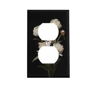Copertura per presa elettrica Elegante bouquet di peonie Placca a muro a 1 modulo Copertura per interruttore luce duplex Copertura per presa singola/doppia Placca per interruttore elettrico