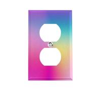 Copertura per presa elettrica, spettro di sfumature colorate e sognanti, placca a muro a 1 modulo, copertura per interruttore della luce duplex, copertura per presa singola/doppia, placca per interr