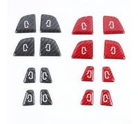 Copertura per pulsante interruttore portiera effetto fibra di carbonio, progettata per Tesla per modello 3, per finiture interne modello Y dal 2018 al 2025 (nero antico)