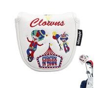 Copertura per putter, chiusura magnetica in poliuretano, impermeabile, con motivo clown, protezione per mazzuola, sportivi per gli amanti dello sport, festa del papà, Ringraziamento