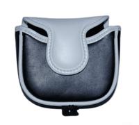 Copertura per putter in materiale PU con attacco magnetico a doppio punto, ottimizzata per la stabilità durante il trasporto e lo stoccaggio (fibbia singola bianca)