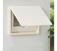 Copertura per quadro elettrico a ribalta, bianca, in plastica effetto legno, per contatore elettrico e scatola di derivazione per cavi di rete a bassa corrente(C,22x18in/55x45cm)
