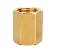 Copertura per raccordo idraulico in ottone 1 pz raccordo for tubo connettore esagonale for acqua carburante gas giunto filettato femmina accoppiatore 1/8" 1/4" 3/8" 1/2" 3/4" ottone(1-4 to 1-2)