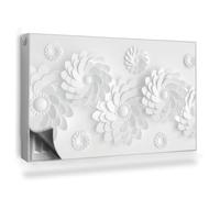 Copertura per Radiatore 100x60 cm Montaggio Facile Senza Viti o Colla Tappetino Magnetico per Termosifone Decorazione per Interni - Fiori Geometrici semplificati, Origami