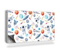 Copertura per Radiatore 110x60 cm Tappetino Magnetico Decorazione per Interni Senza Viti o Colla per Termosifone Montaggio Facile - Pastello Cosmo Pianeti astronauti Razzi