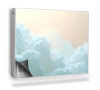 Copertura per Radiatore 80x60 cm Decorazione per Interni Tappetino Magnetico Senza Viti o Colla Montaggio Facile per Termosifone - Nuvole Pastello Luminose nel Cielo