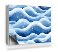 Copertura per Radiatore 80x60 cm per Termosifone Senza Viti o Colla Decorazione per Interni Montaggio Facile Tappetino Magnetico - Astrazione delle Onde dell'Acqua dell'illustrazione dell'acquerello