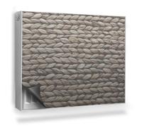 Copertura per Radiatore 80x60 cm per Termosifone Senza Viti o Colla Decorazione per Interni Montaggio Facile Tappetino Magnetico - Struttura in Vimini Naturale, Trama fitta