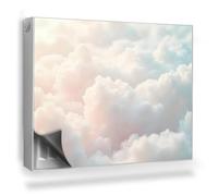 Copertura per Radiatore 80x60 cm Tappetino Magnetico Montaggio Facile per Termosifone Decorazione per Interni Senza Viti o Colla - Nuvole Pastello, Cielo Luminoso e Nuvole