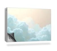 Copertura per Radiatore 90x60 cm Decorazione per Interni Tappetino Magnetico Senza Viti o Colla Montaggio Facile per Termosifone - Nuvole Pastello Luminose nel Cielo