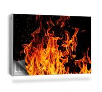 Copertura per Radiatore 90x60 cm Senza Viti o Colla per Termosifone Tappetino Magnetico Decorazione per Interni Montaggio Facile - Il Calore del Fuoco, Le Fiamme Calde