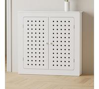 Copertura per Radiatore Decorativa, Copritermosifone in Legno Bianco per Caloriferi e Radiatori, Copertura per Termosifone Moderna con 2 Porte, per Ufficio Domestico(100*80*20cm/39.4*31.5*7.9in)