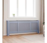 vidaXL Copertura per Radiatore Grigia in MDF 205 cm