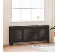 vidaXL Copertura per Radiatore Nera in MDF 205 cm