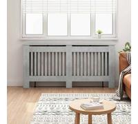 vidaXL Copertura per termosifone in calcestruzzo grigio 172 x 19 x 81,5 cm
