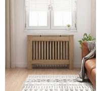 vidaXL Copriradiatore in rovere artigianale 112 x 19 x 81,5 cm moderno sicurezza per bambini