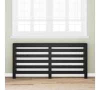 vidaXL Radiatorafdekking Zwart eiken 175 x 20 x 82 cm Bewerkt hout