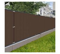 Copertura per recinzione da giardino con fascette per cavi e parabrezza, protezione dai raggi UV, 1,1 m e 1,2 m, colore marrone, dimensioni 1,2 x 3,5 m