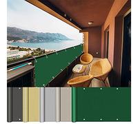 Copertura per recinzione per balcone, 150 x 600 cm, resistente alle intemperie, verde scuro, per giardino, cortile e cortile, ideale per una maggiore privacy all'aperto