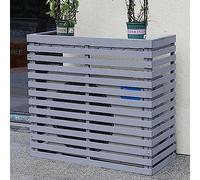 Copertura per recinzione per esterni per unità AC e pompe di calore, protezione decorativa per legno, resistente alle intemperie, blocco UV, facile installazione, ideale per terrazze e cortili