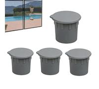 Copertura per Recinzione Piscina 4 Pezzi in Silicone Protettivo