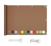 Copertura per ringhiera del Balcone con Protezione dal Vento 70x1000 cm Protezione UV e dal Vento per la Sicurezza di Giardini e balconi Barriera Esterna Resistente marro