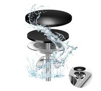 Copertura per rubinetto in acciaio inox, coperchio per lavello, 5 cm, a prova di perdite, tappo per foro per cucina, buona tenuta, per rubinetto da cucina, nero