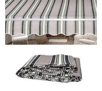 Copertura per rullo retrattile da esterni, 280 g, 100% poliestere, per terrazza, design a righe, resistente alle intemperie, 5,5 x 2 m, per protezione solare e ombra