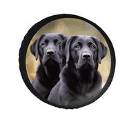 Copertura per ruota di scorta con cane Labrador Retriever, in pelle PVC, antipolvere, impermeabile, per camper, rimorchi, camion, SUV, diametro 71-86 cm