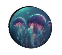 Copertura per ruota di scorta con meduse colorate, universale, impermeabile, per rimorchi, camper, SUV, da 24-36 pollici (adatta a ruote di diametro 61 cm)