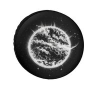 Copertura per ruota di scorta con scritta "The Mysterious Burning of The Sun", 30 pollici, protezione per ruote Oxford da 30 pollici, impermeabile, antipolvere, per camper, camion, jeep, SUV, camper