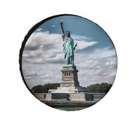 Copertura per ruota di scorta con Statua della Libertà a New York, universale, impermeabile, per rimorchi, camion, camper, SUV da 24-36 pollici (adatta a 66 cm di diametro Wh