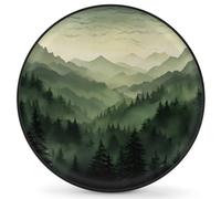 Copertura per Ruota di Scorta Green Mountains Scenery Copriruota per Auto Universale Coperchio Ruota di Scorta Antipolvere Borsa per Pneumatici per Rimorchio SUV Camper 15 inch