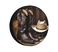Copertura per ruota di scorta impermeabile anti-UV, copertura per ruota di scorta da cowboy, cappello nero con coulisse, copertura protettiva per pneumatici resistenti, per camion, SUV, rimorchio