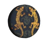 Copertura per ruota di scorta impermeabile anti-UV, copertura per ruota di scorta geco lucertole con coulisse resistente copertura protettiva per pneumatici per camion, SUV, rimorchio, camper, auto da